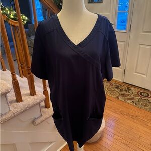Scrubstar Deep Blue V-Neck Scrubs Top